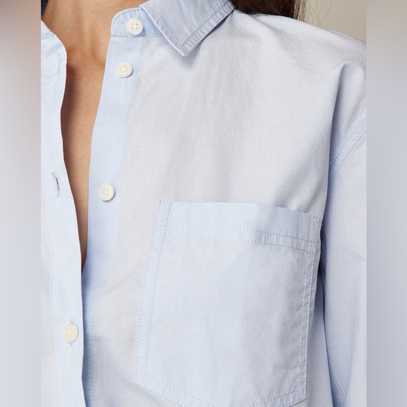 J CREW Garçon classic shirt in cotton poplin Blue Eoe Size 12 NWT $98 BY715 - Picture 3 of 6